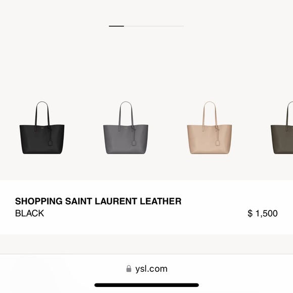 Authentic Saint Laurent Black Shopping Tote - Picture 10 of 13